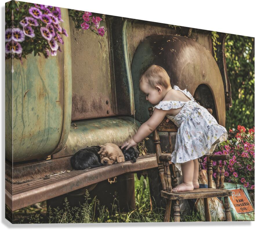 A Childs Touch Canvas Print
